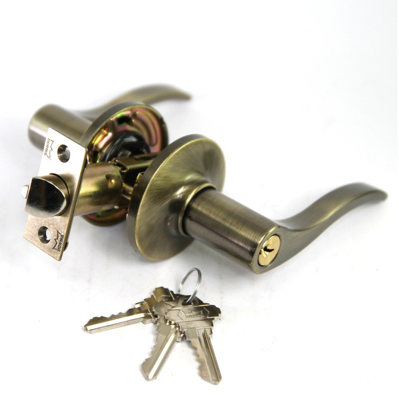 Dorma Entrance Cylindrical Lever Lockset DL3 Jever Finishes US5 Standard Satin Brass